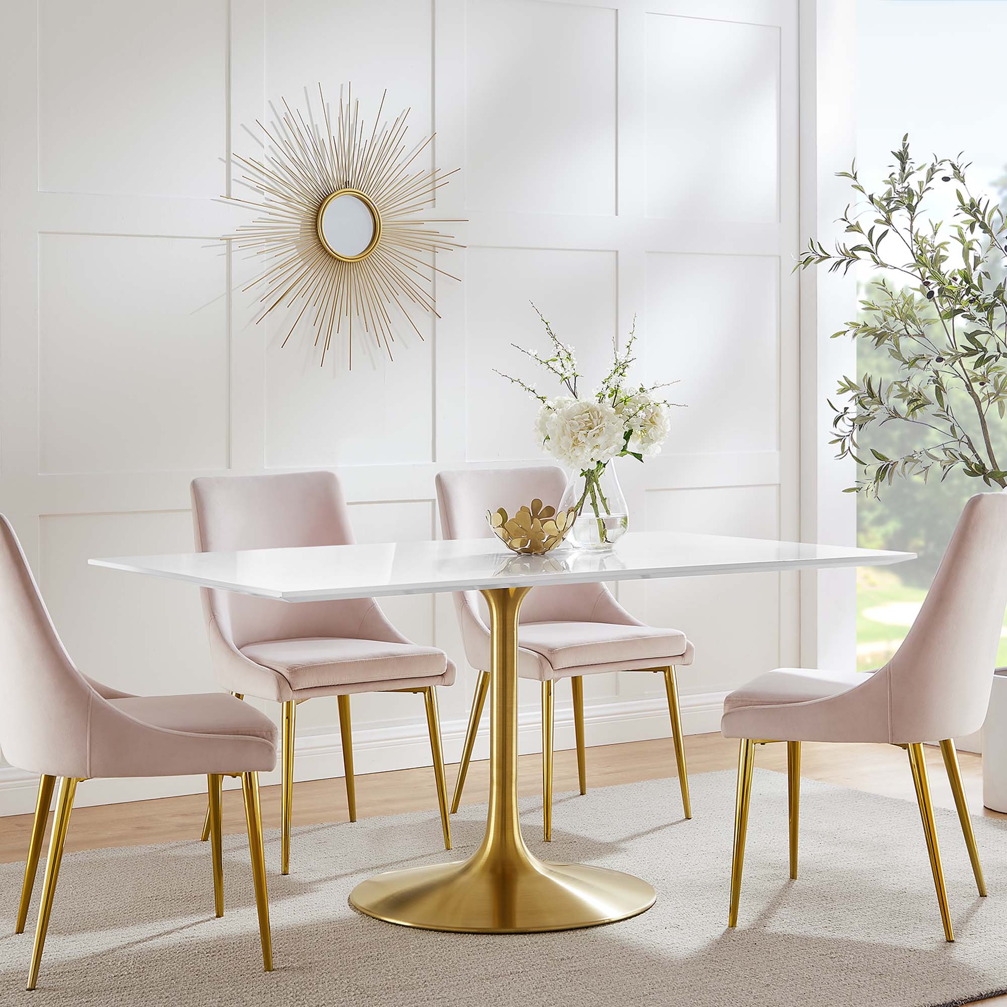 Modway Lippa 60" Rectangular Wood Dining Table