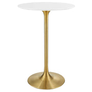 Modway Lippa 28" Round Wood Bar Table