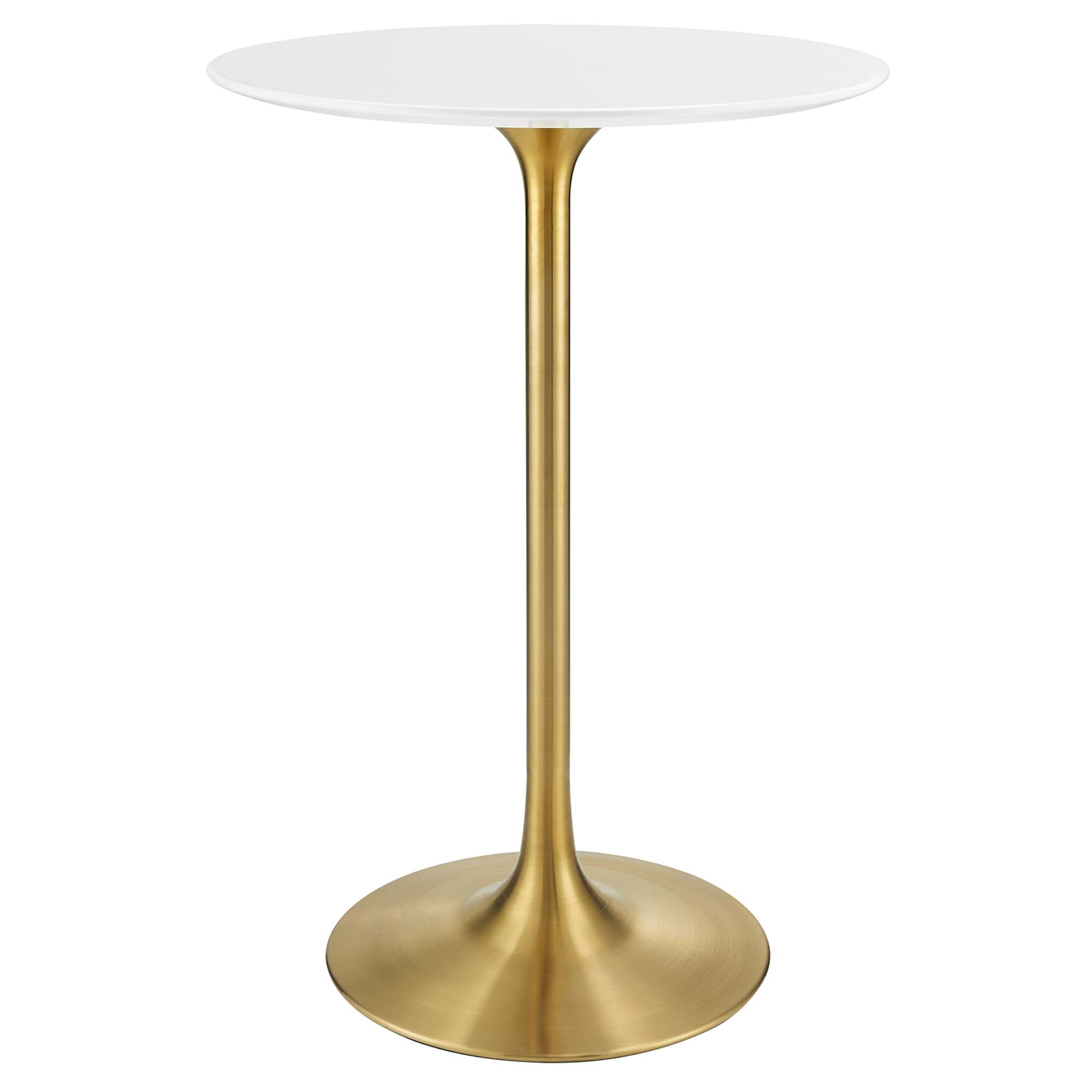 Modway Lippa 28" Round Wood Bar Table