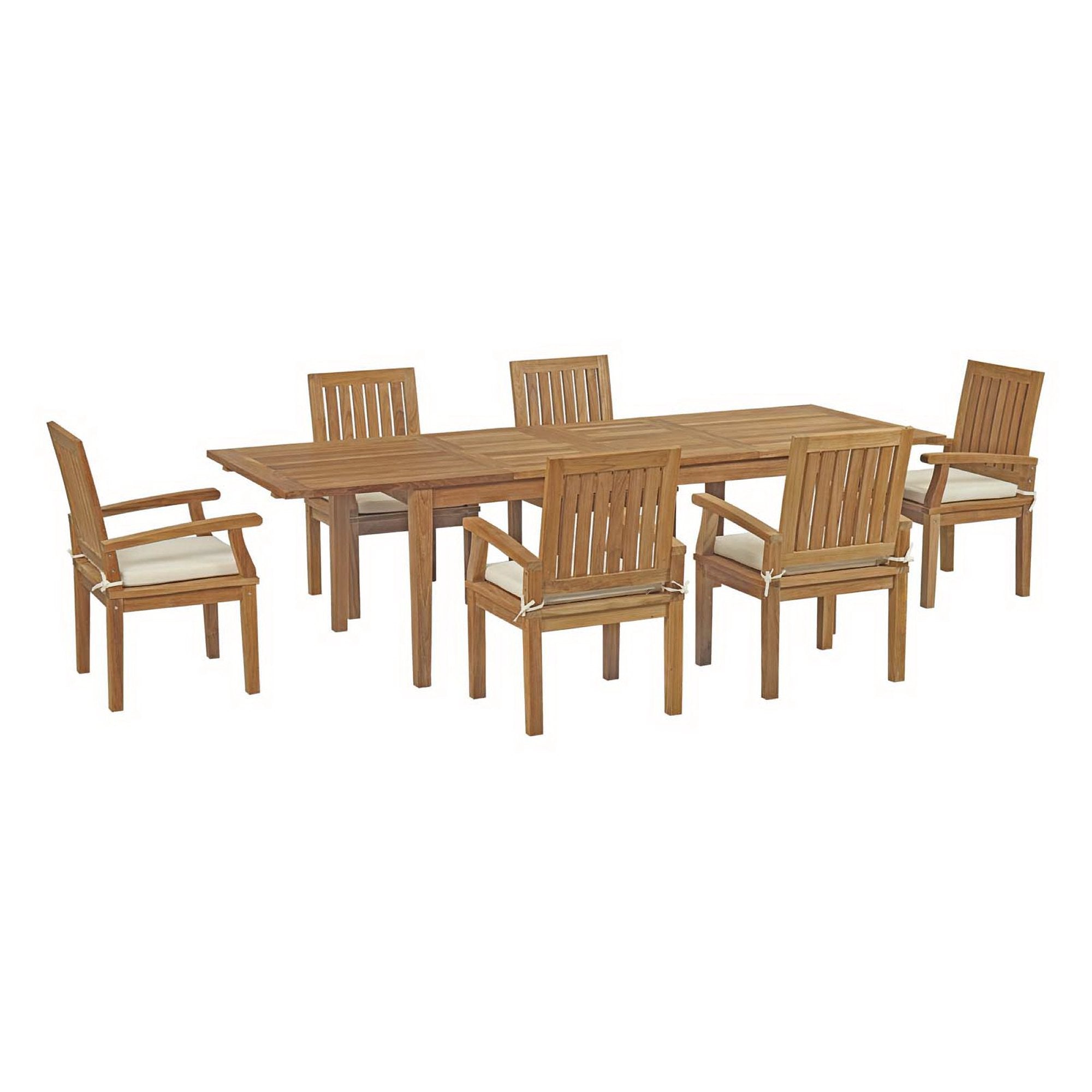 Modway Marina 7 Piece Outdoor Patio Teak Dining Set