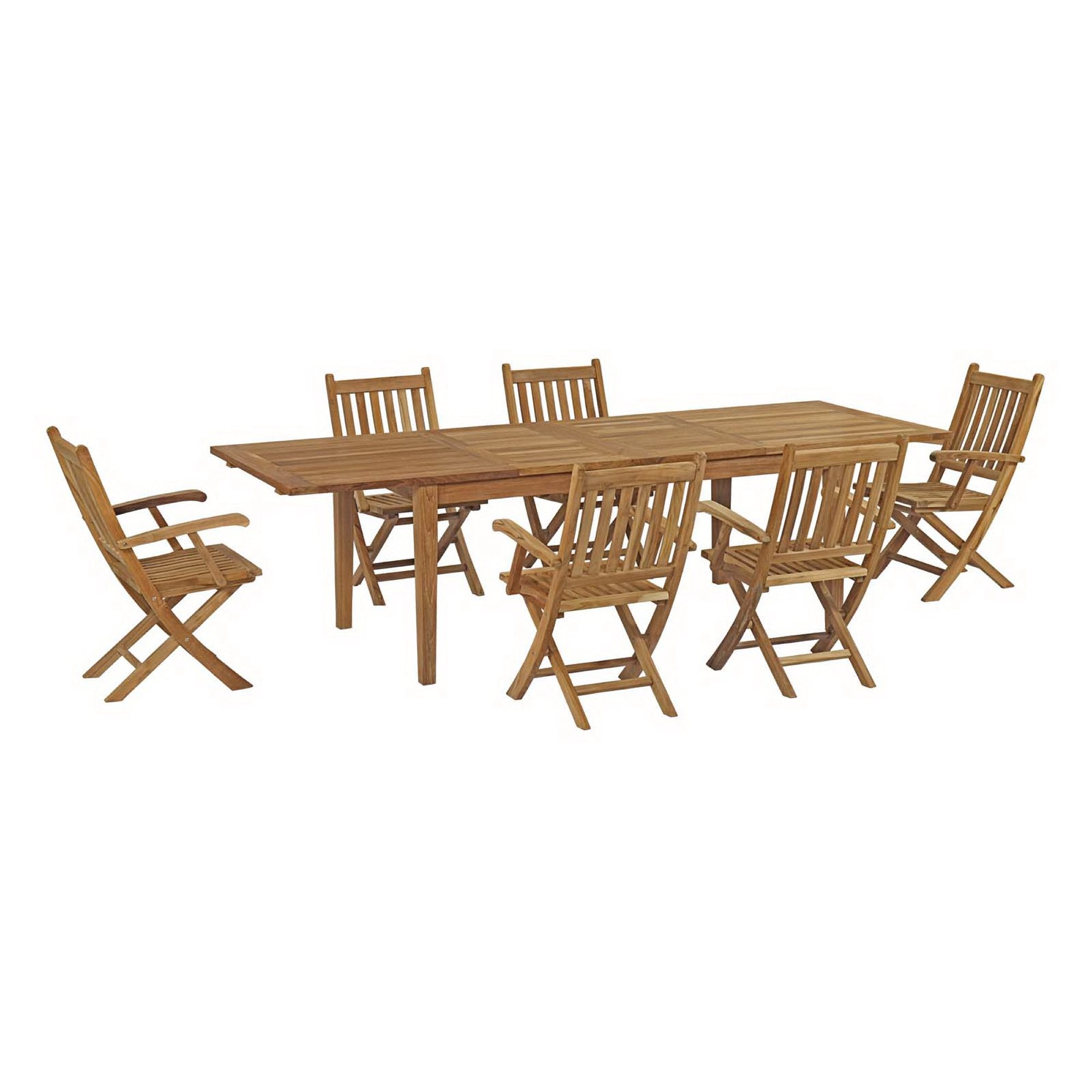Modway Marina 7 Piece Outdoor Patio Teak Dining Set