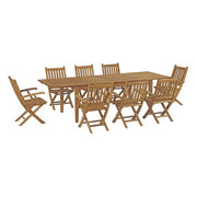 Modway Marina 9 Piece Outdoor Patio Teak Dining Set