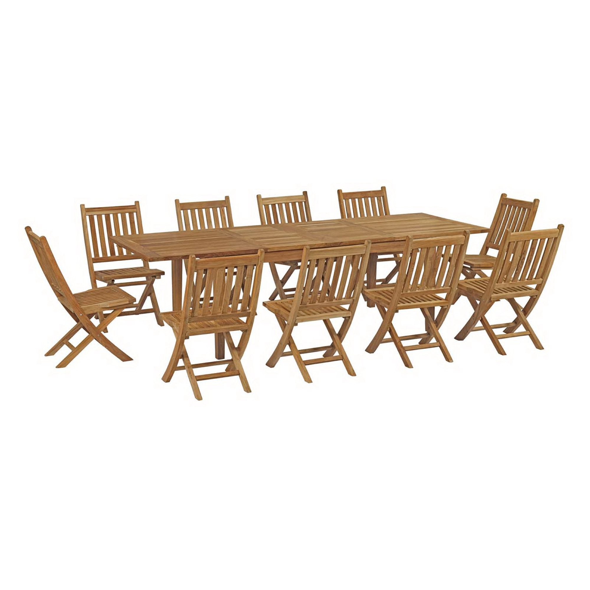 Modway Marina 11 Piece Outdoor Patio Teak Dining Set