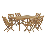 Modway Marina 7 Piece Outdoor Patio Teak Dining Set