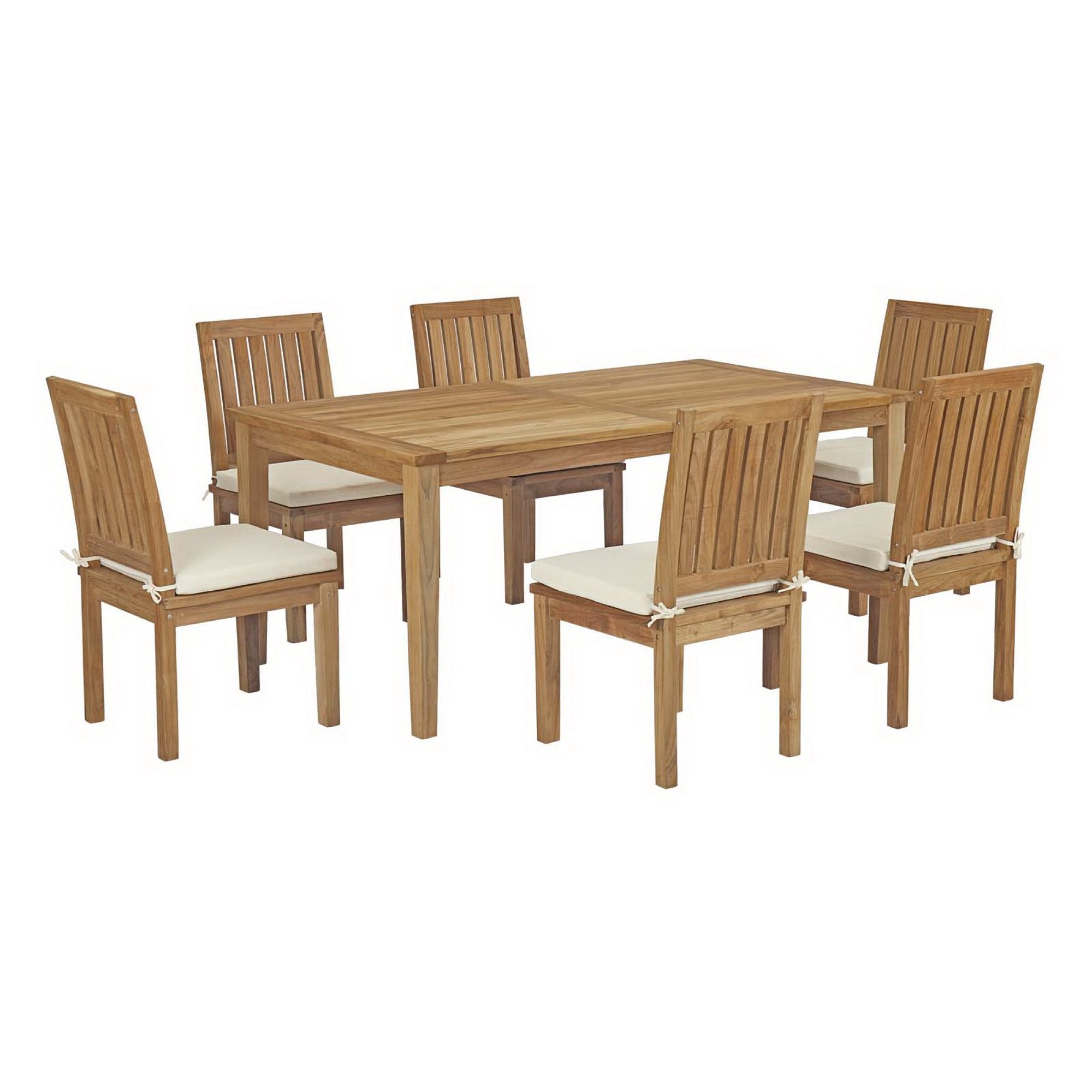 Modway Marina 7 Piece Outdoor Patio Teak Dining Set