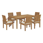 Modway Marina 7 Piece Outdoor Patio Teak Dining Set