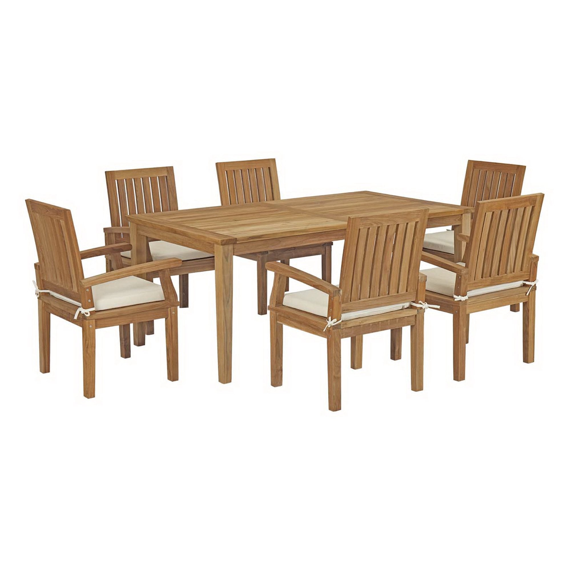 Modway Marina 7 Piece Outdoor Patio Teak Dining Set