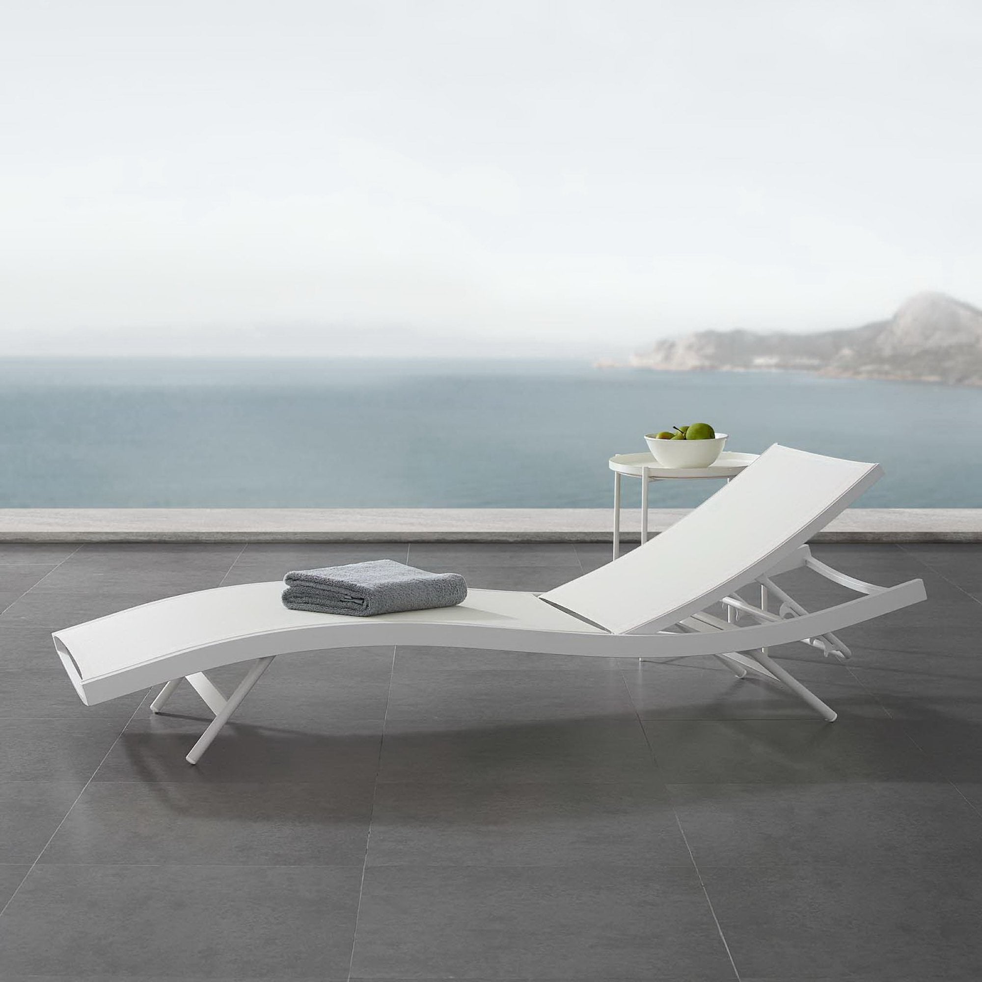 Modway Glimpse Outdoor Patio Mesh Chaise Lounge Chair