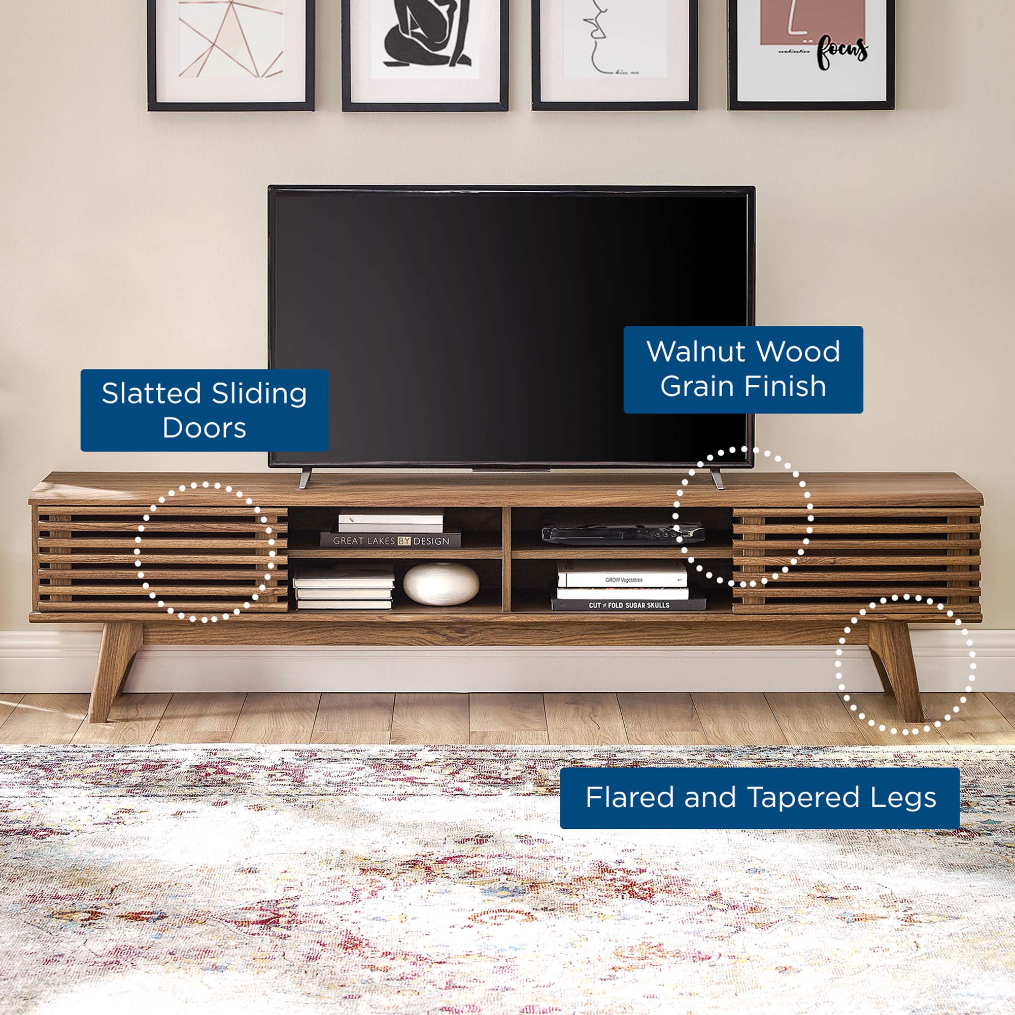 Modway Render 70" Entertainment Center TV Stand
