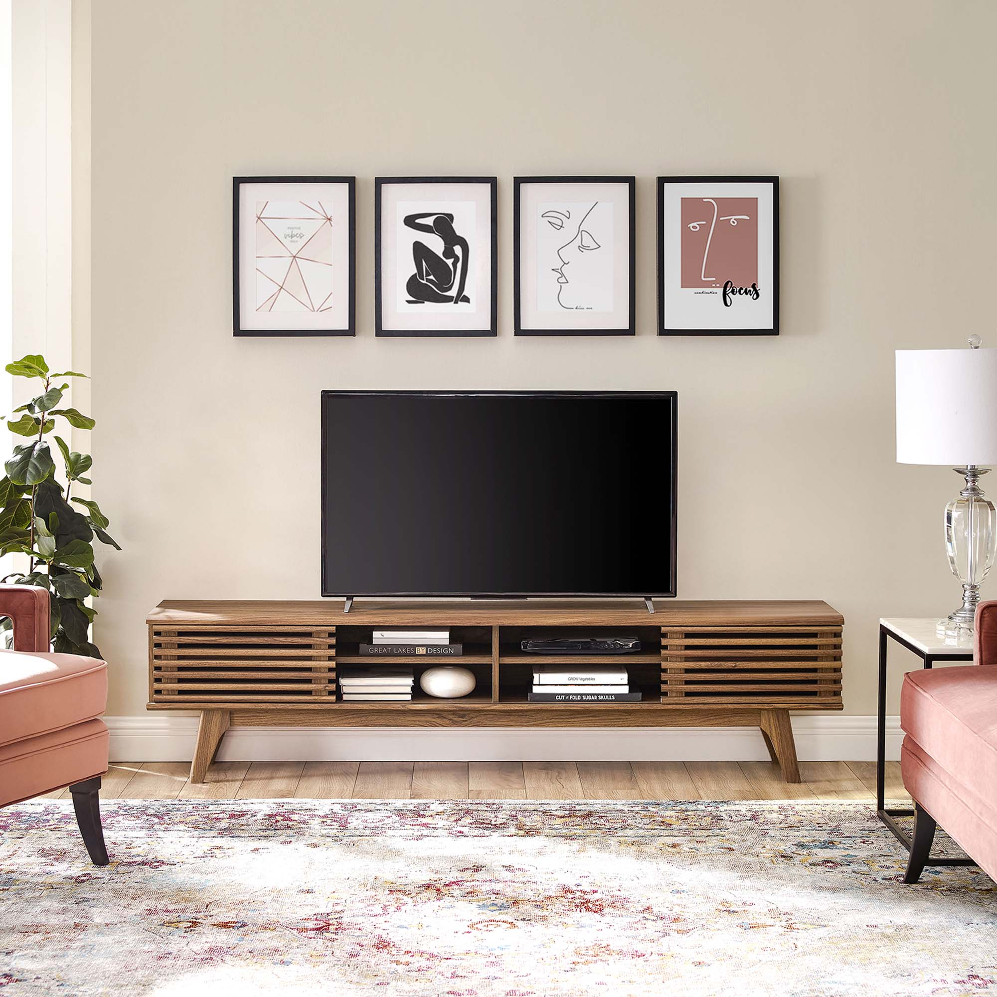 Modway Render 70" Entertainment Center TV Stand