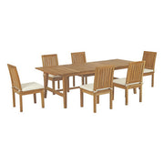 Modway Marina 7 Piece Outdoor Patio Teak Dining Set