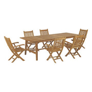 Modway Marina 7 Piece Outdoor Patio Teak Dining Set