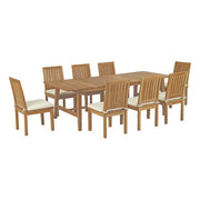 Modway Marina 9 Piece Outdoor Patio Teak Dining Set