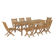 Modway Marina 9 Piece Outdoor Patio Teak Dining Set