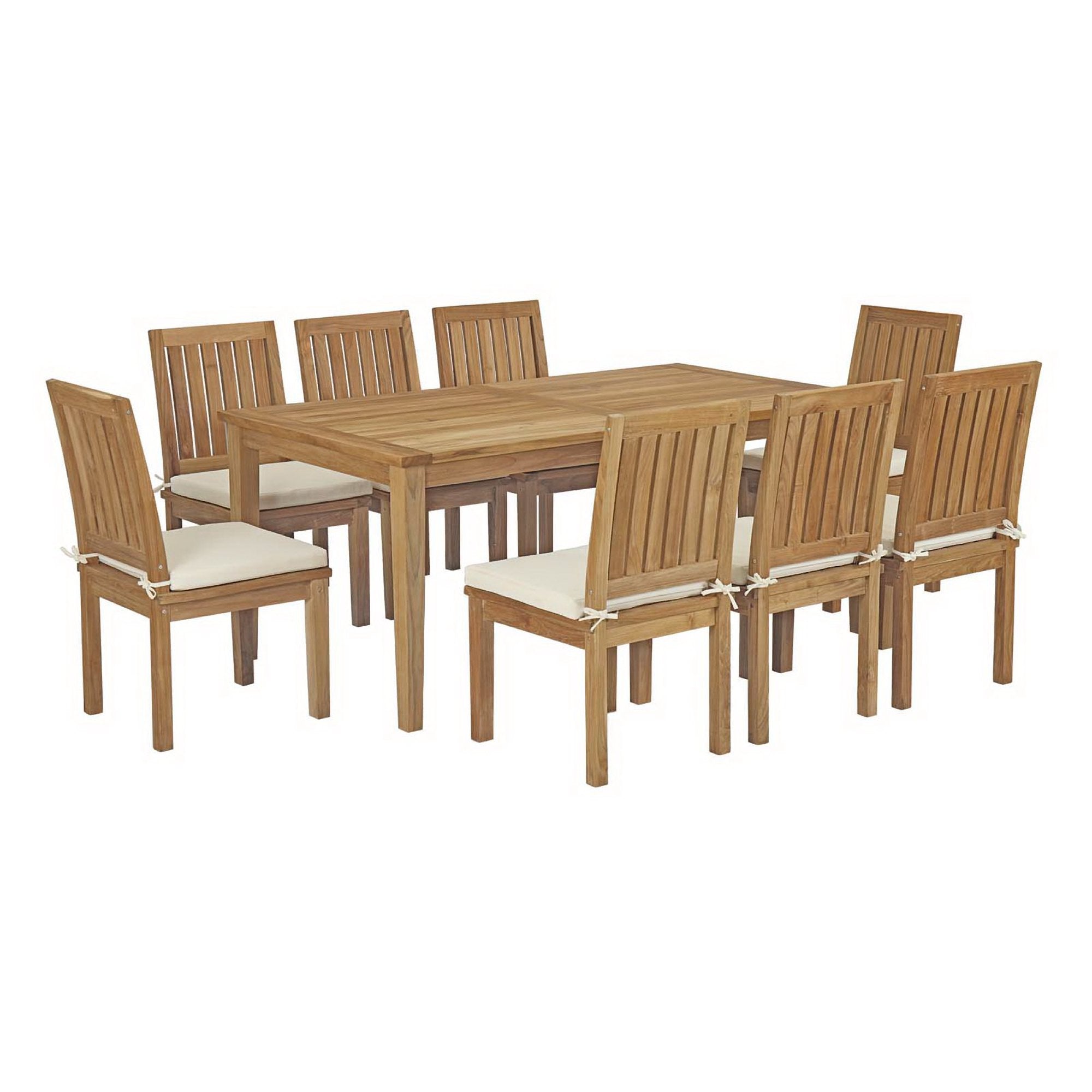 Modway Marina 9 Piece Outdoor Patio Teak Dining Set