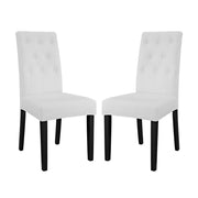 Modway Confer Vinyl Dining Side Chair Set of 2