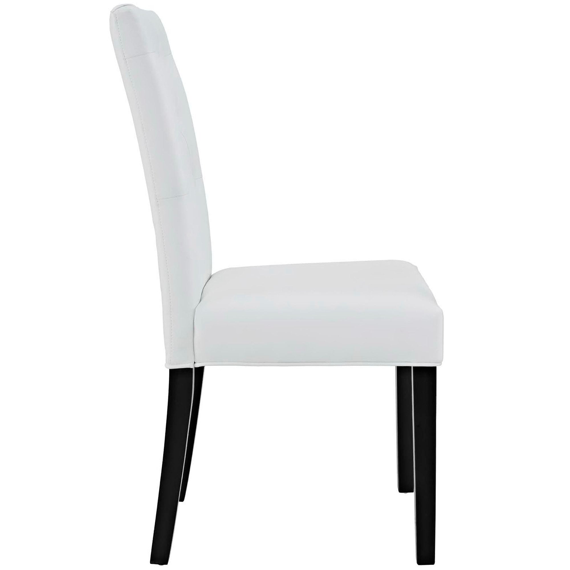 Modway Confer Vinyl Dining Side Chair Set of 4