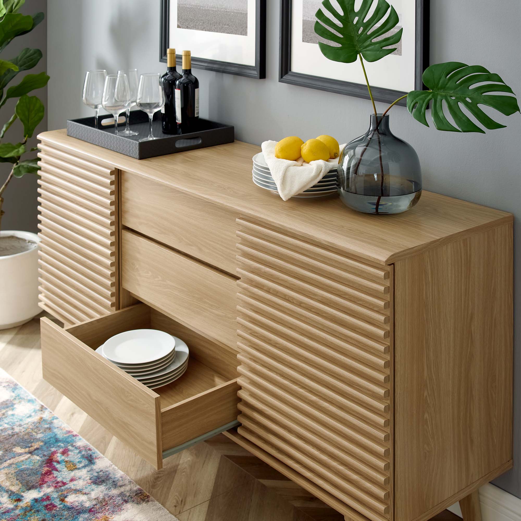 Modway Render 63" Sideboard Buffet Table or TV Stand