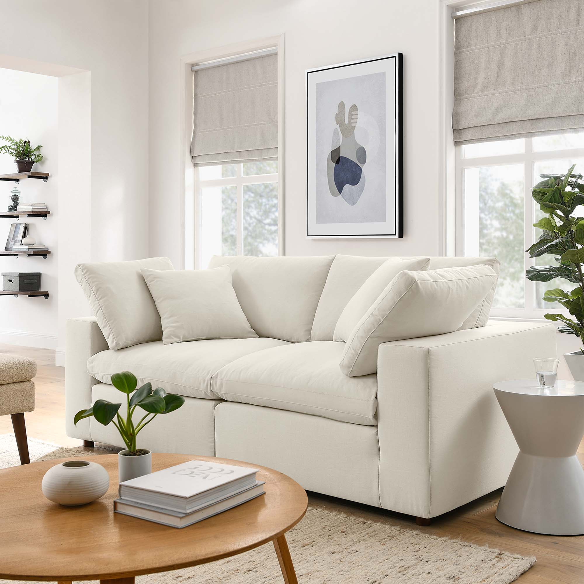 Modway EEI-3354 Commix 2 Piece Down Filled Overstuffed Sectional Sofa Set