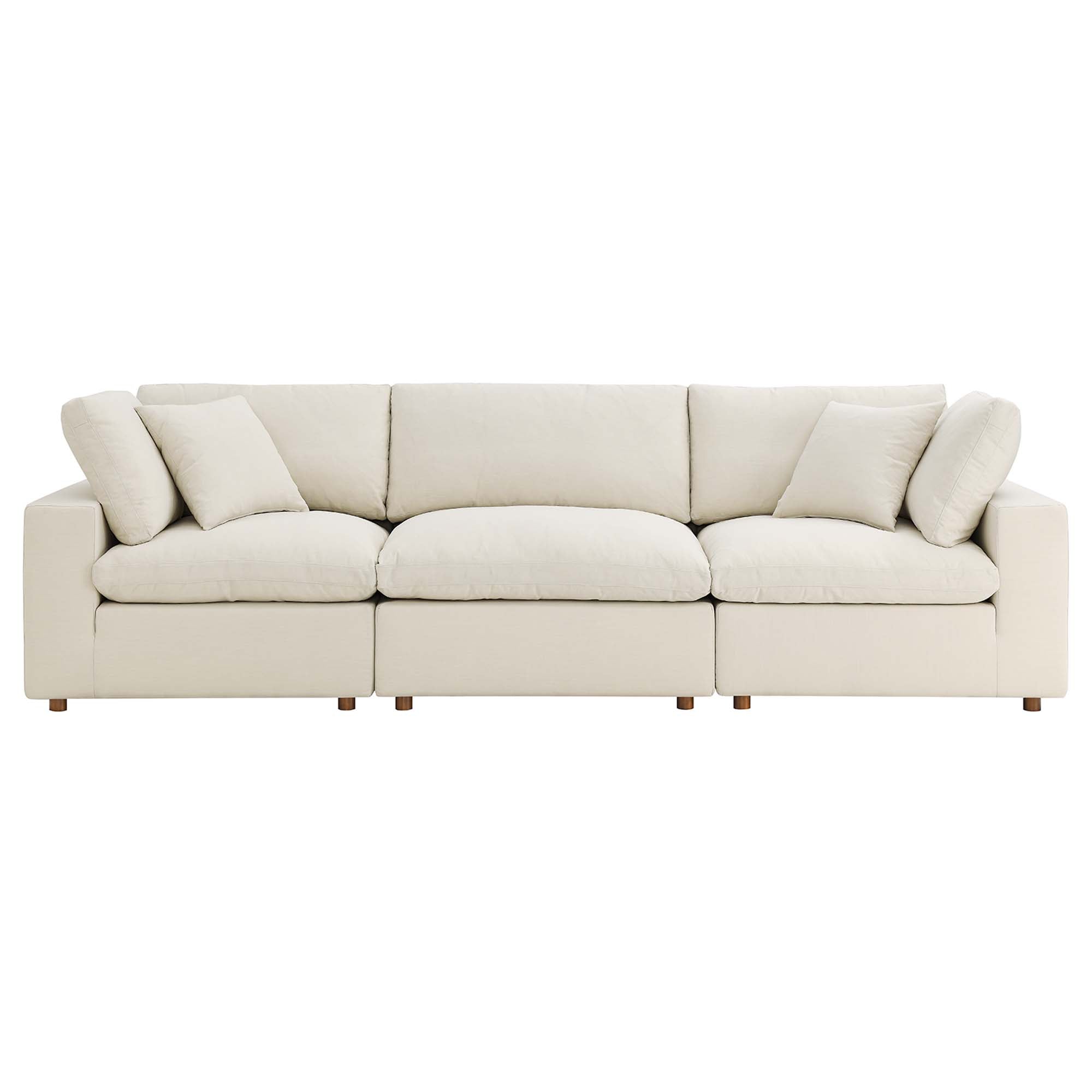 Modway EEI-3355 Commix 3 Piece Down Filled Overstuffed Sectional Sofa Set