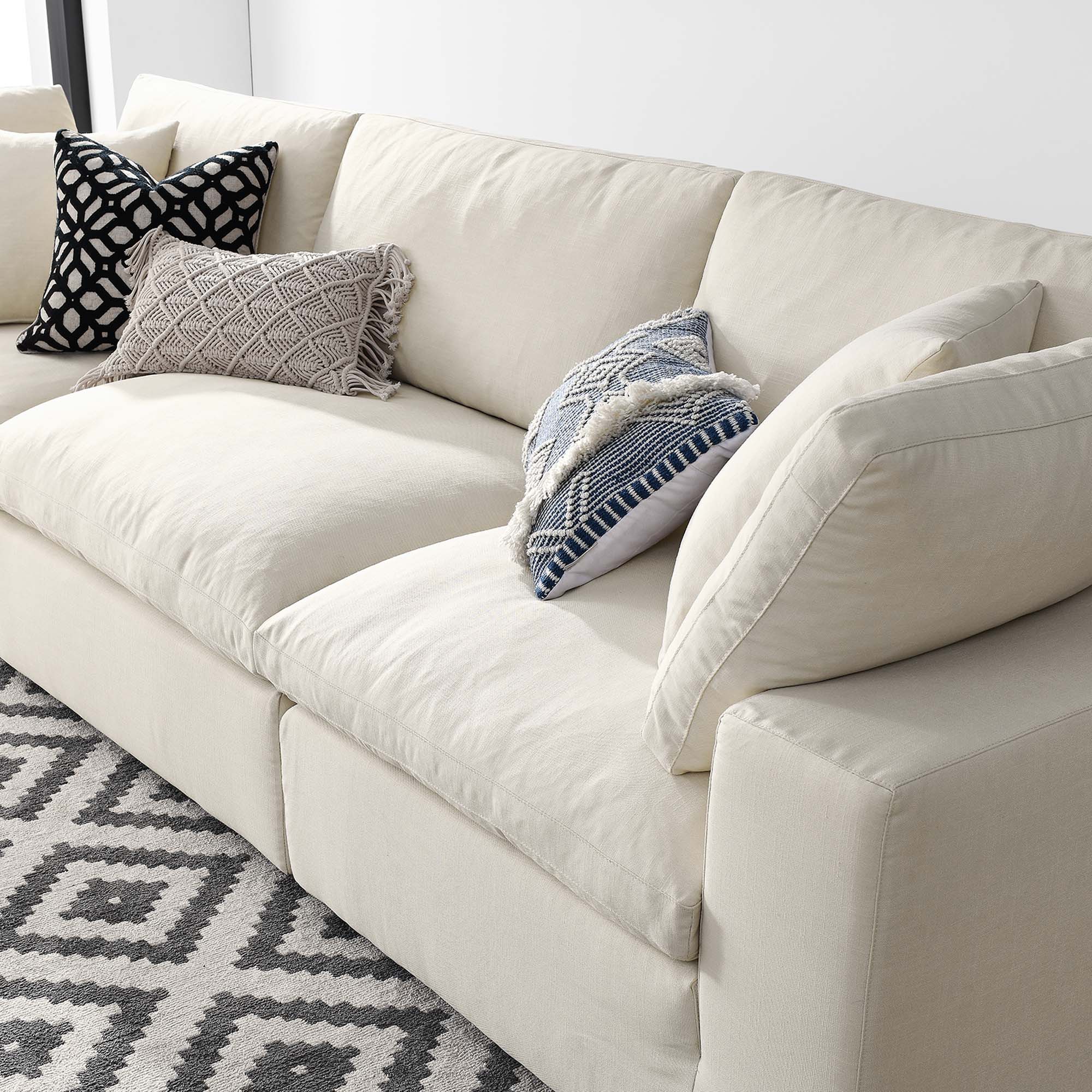 Modway EEI-3355 Commix 3 Piece Down Filled Overstuffed Sectional Sofa Set