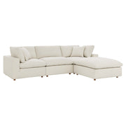 Modway EEI-3356 Commix 4 Piece Down Filled Overstuffed Sectional Sofa Set