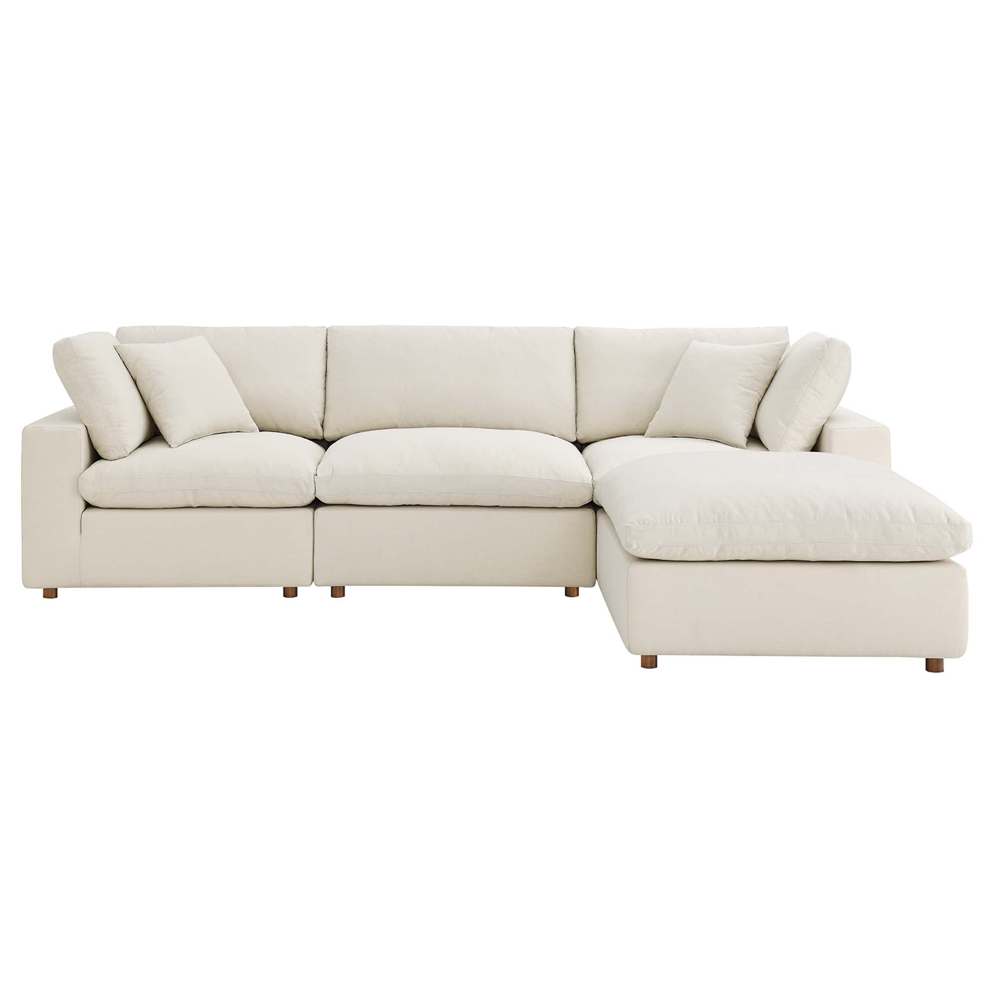 Modway EEI-3356 Commix 4 Piece Down Filled Overstuffed Sectional Sofa Set