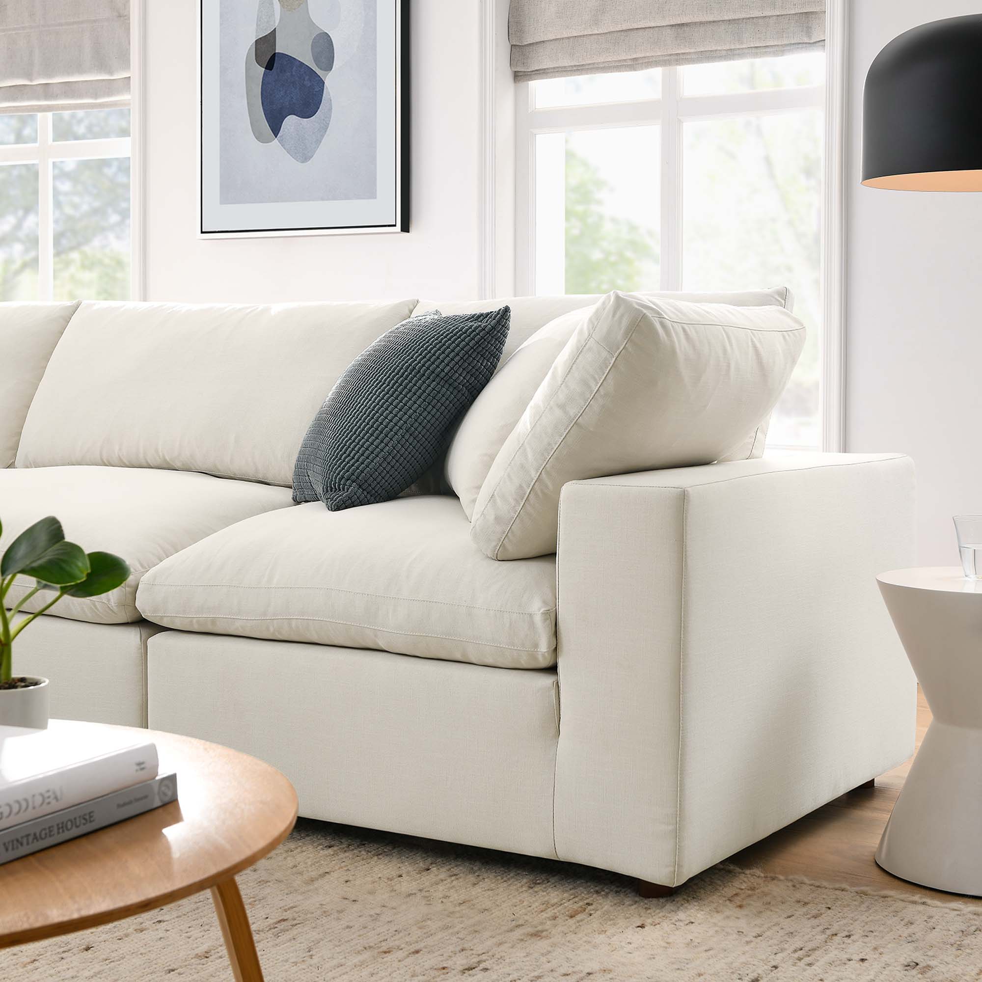 Modway EEI-3356 Commix 4 Piece Down Filled Overstuffed Sectional Sofa Set