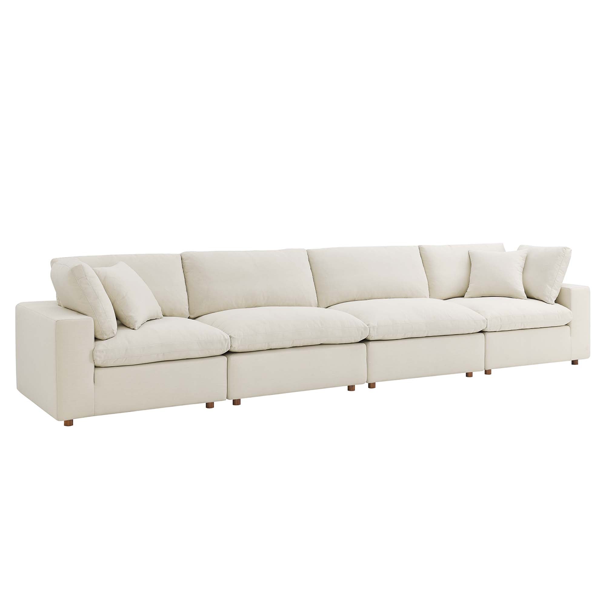 Modway EEI-3357 Commix 4 Piece Down Filled Overstuffed Sectional Sofa Set
