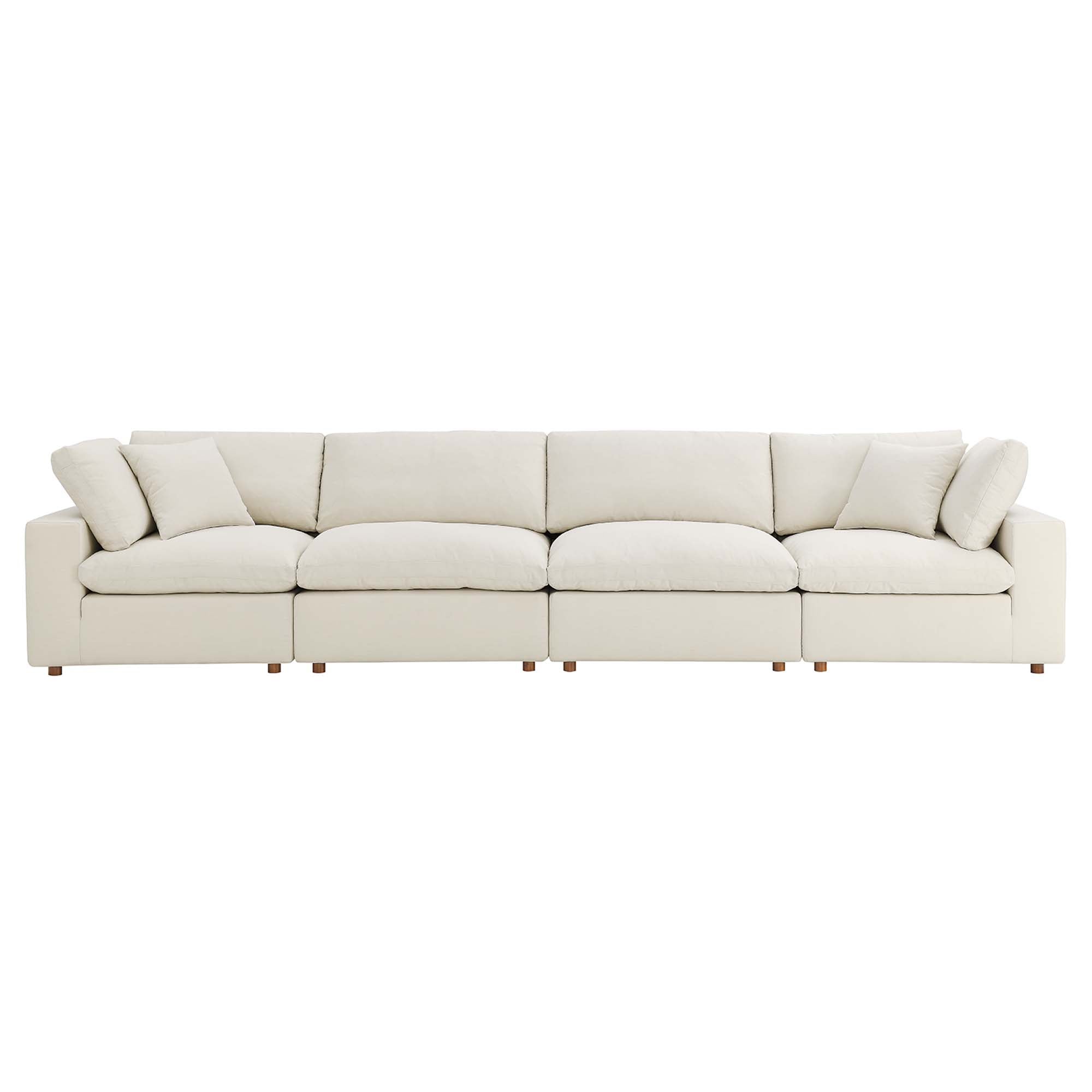 Modway EEI-3357 Commix 4 Piece Down Filled Overstuffed Sectional Sofa Set