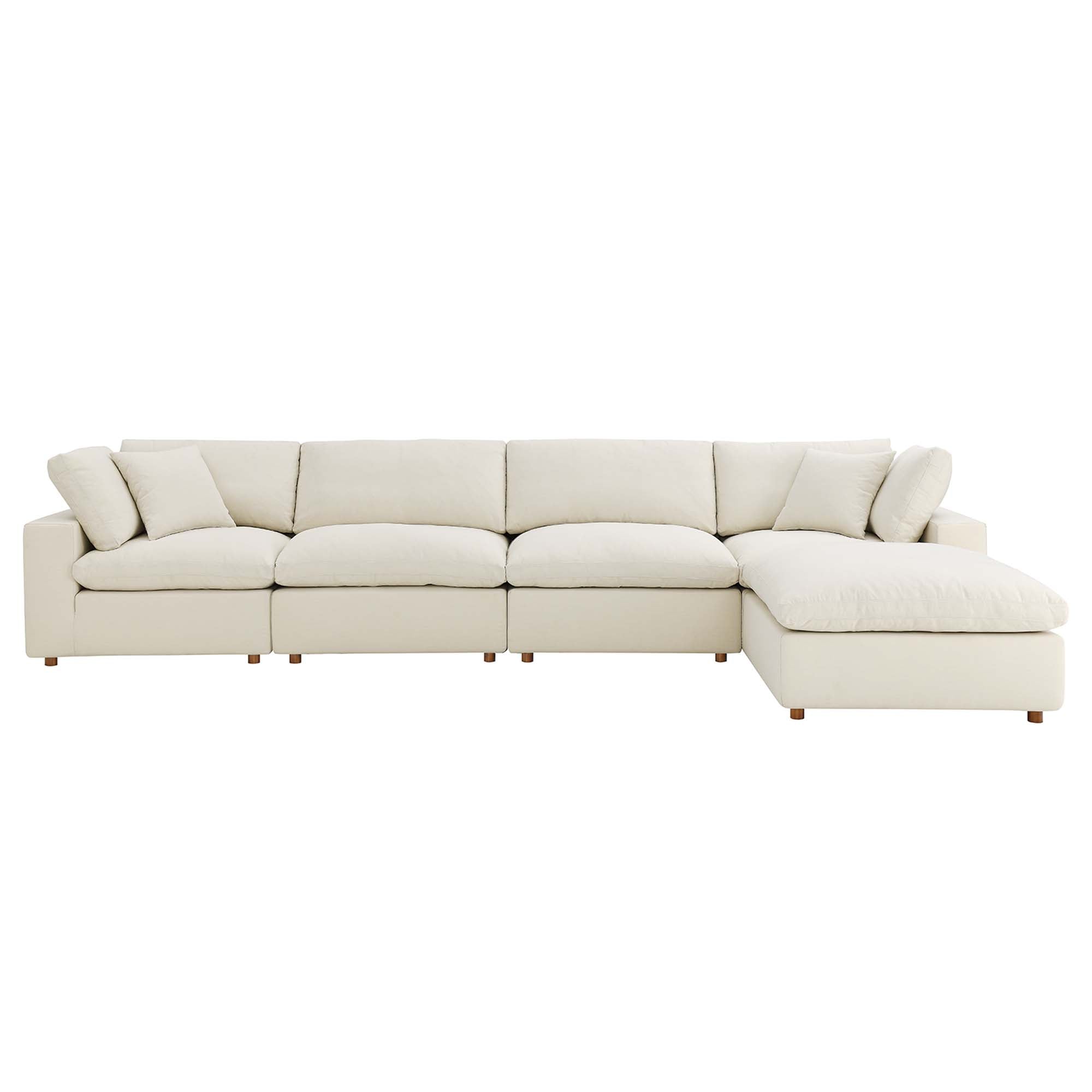 Modway EEI-3358 Commix 5 Piece Down Filled Overstuffed Sectional Sofa Set