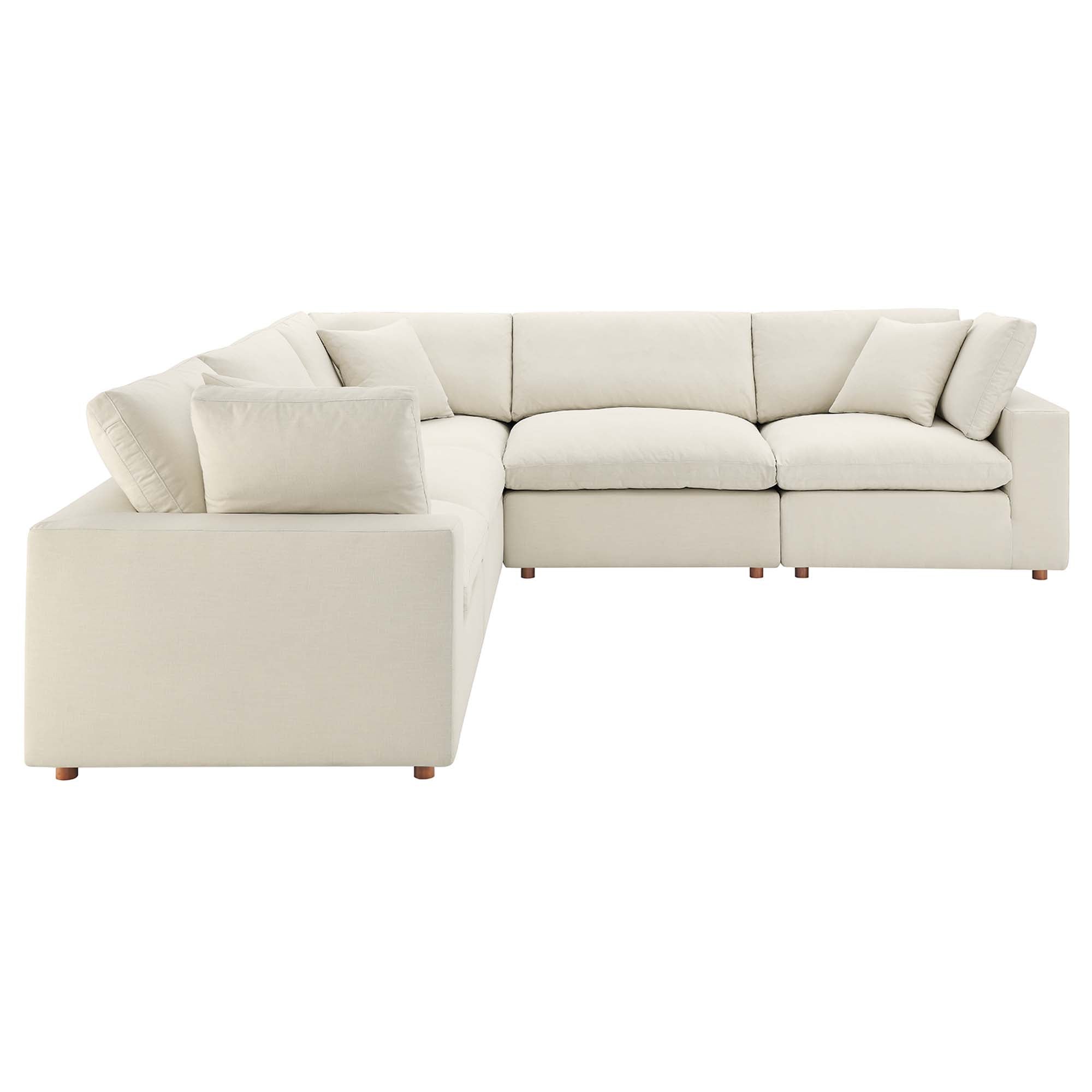 Modway EEI-3359 Commix 5 Piece Down Filled Overstuffed Sectional Sofa
