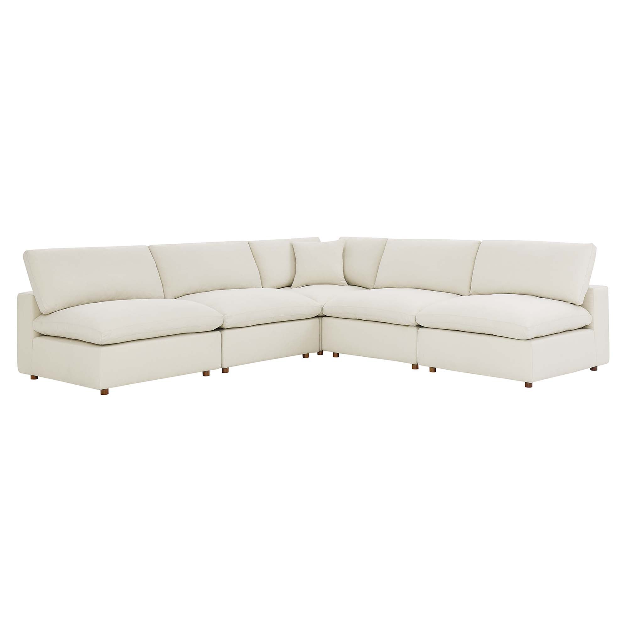 Modway EEI-3360 Commix 5-Piece Down Filled Overstuffed Armless Sectional Sofa