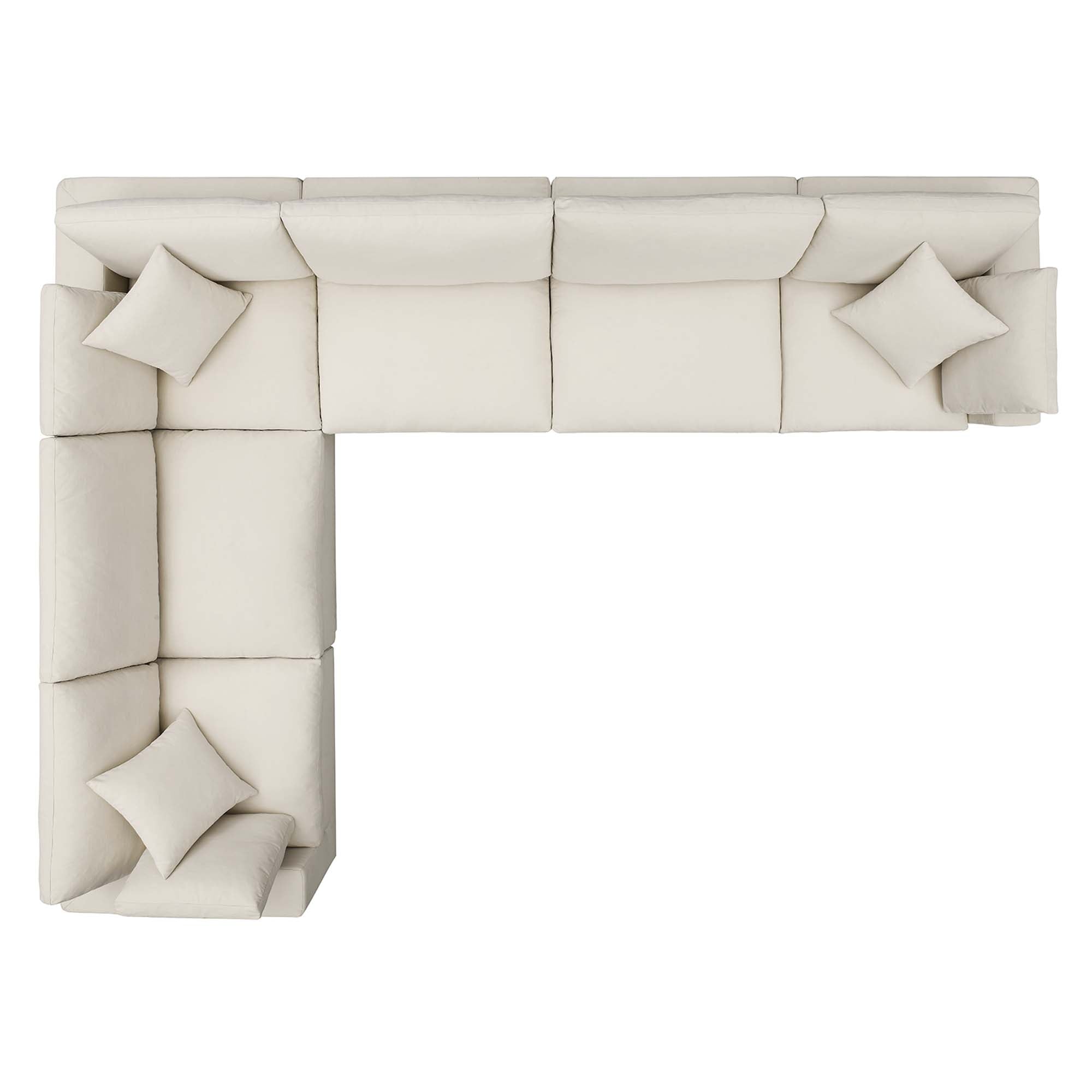 Modway EEI-3361 Commix 6 Piece Down Filled Overstuffed Sectional Sofa Set