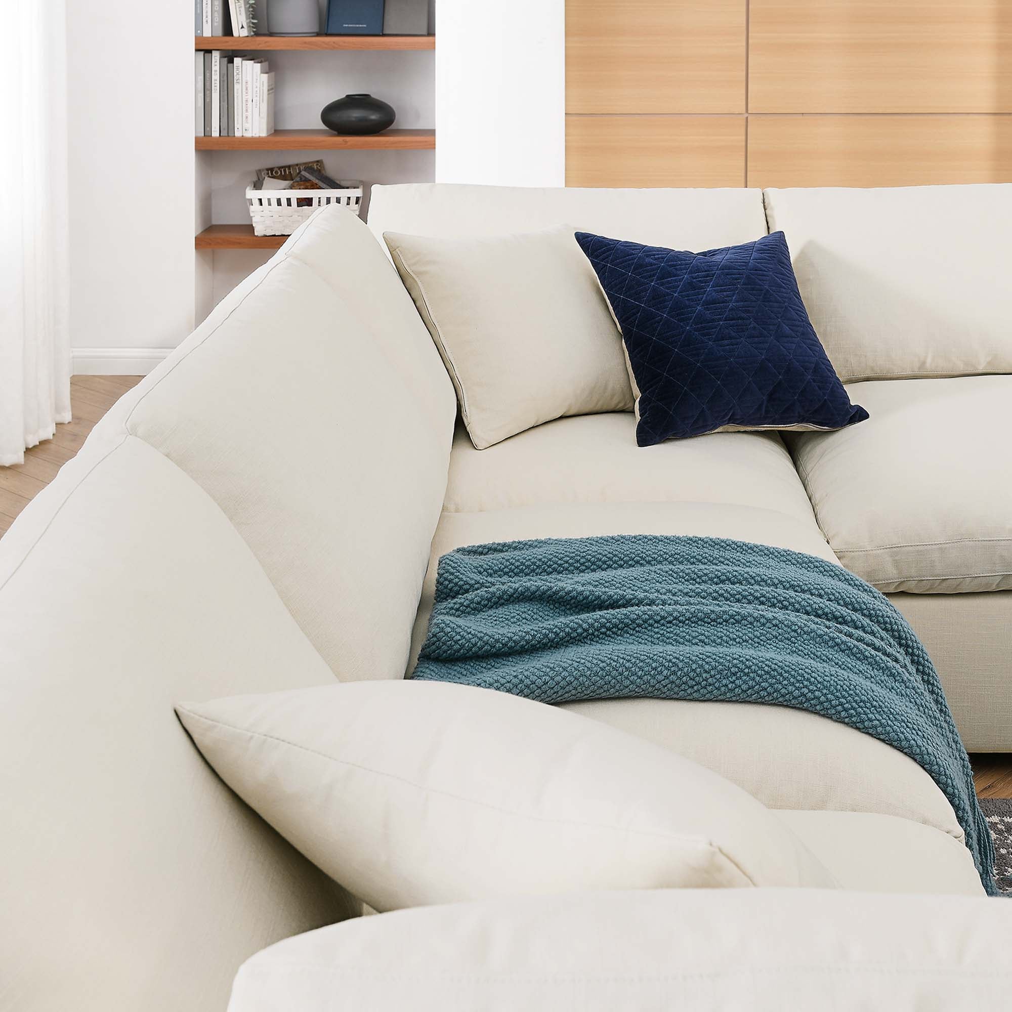 Modway EEI-3361 Commix 6 Piece Down Filled Overstuffed Sectional Sofa Set