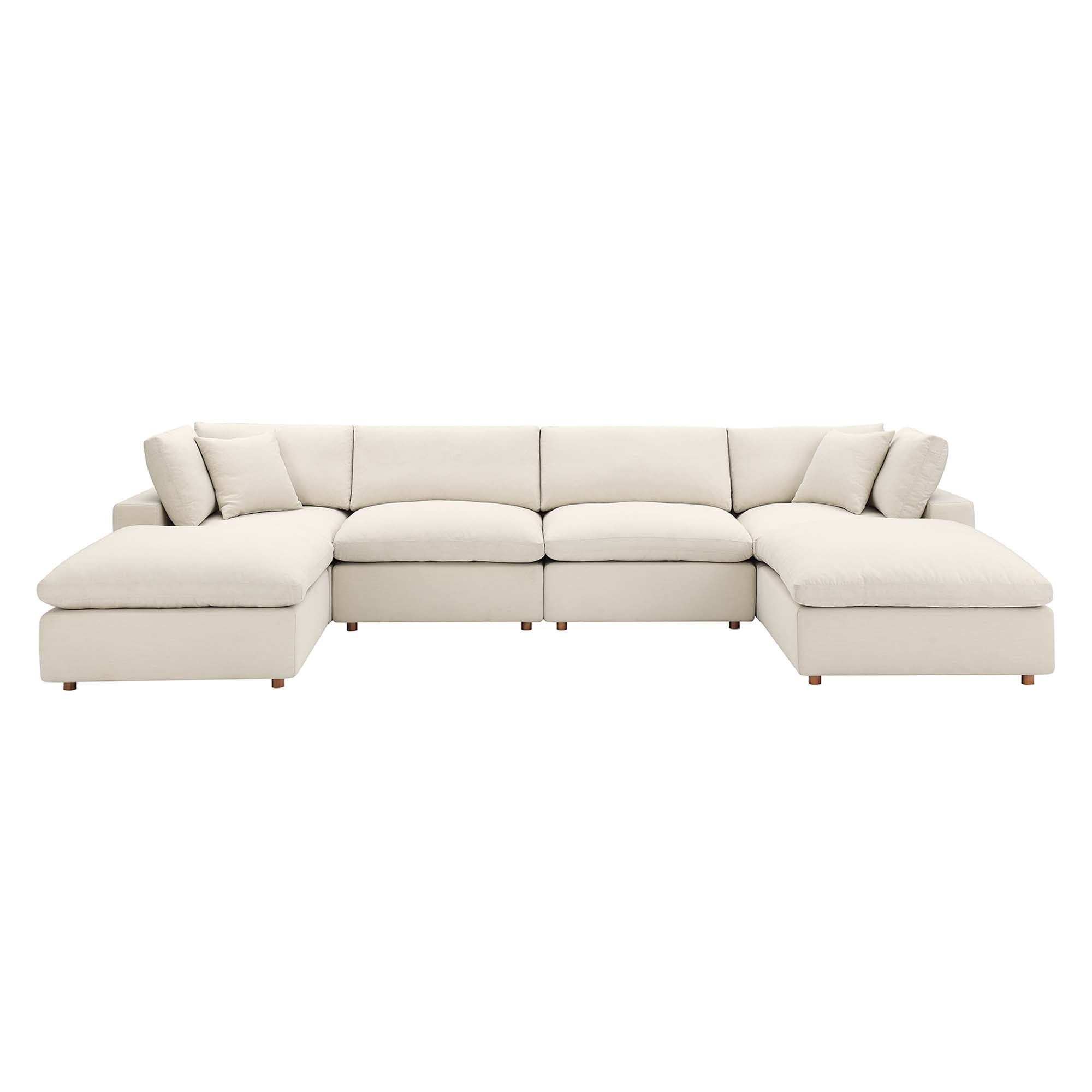 Modway EEI-3362 Commix 6-Piece Down Filled Overstuffed Sectional Sofa