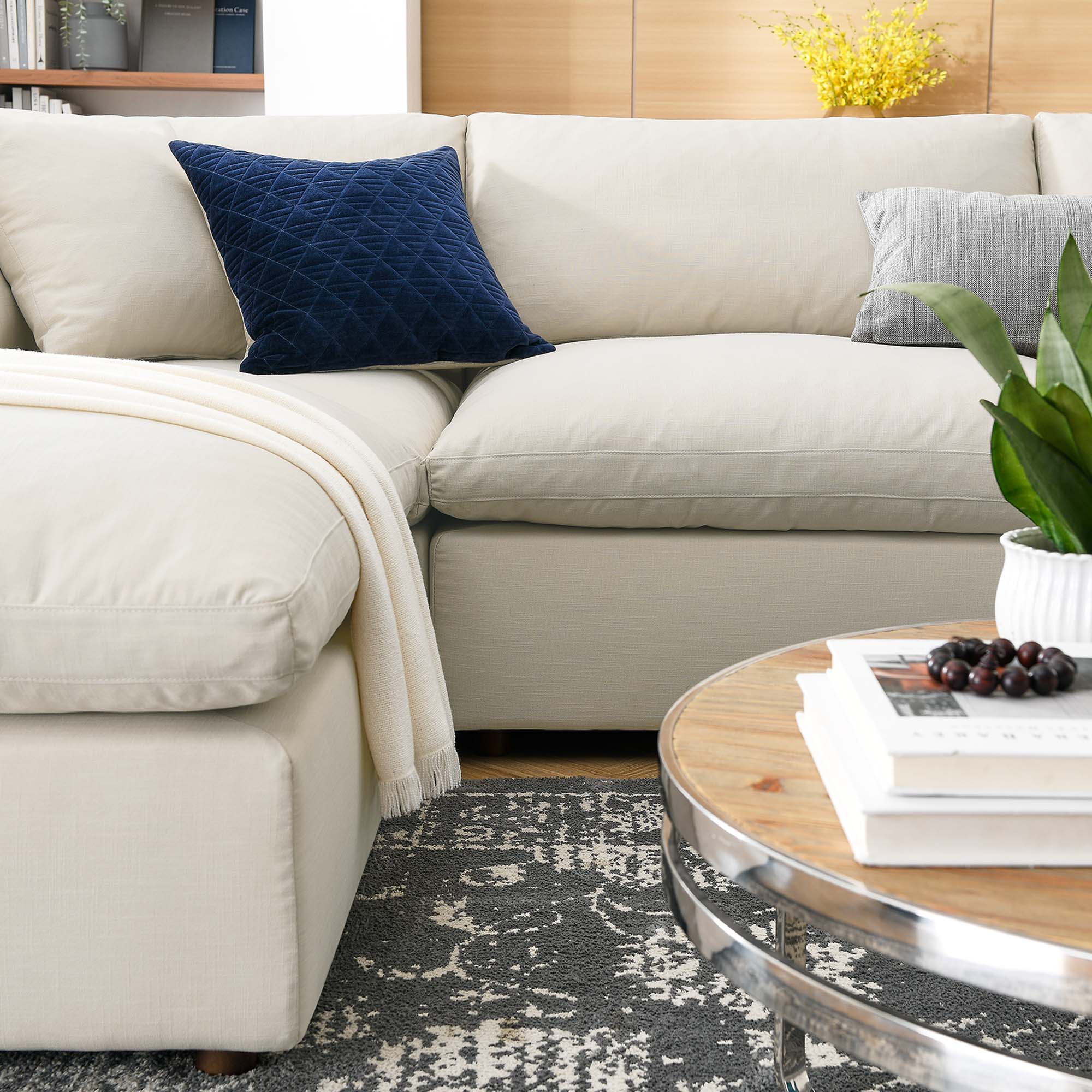 Modway EEI-3362 Commix 6-Piece Down Filled Overstuffed Sectional Sofa