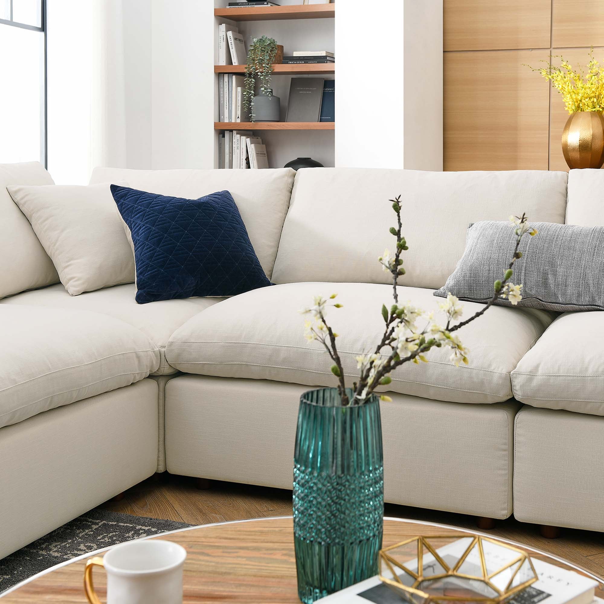 Modway EEI-3363 Commix 8-Piece Down Filled Overstuffed Sectional Sofa
