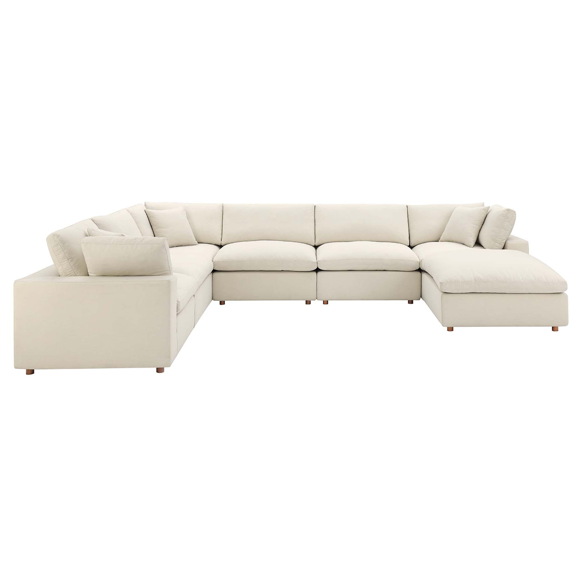 Modway EEI-3364 Commix 7-Piece Down Filled Overstuffed Sectional Sofa