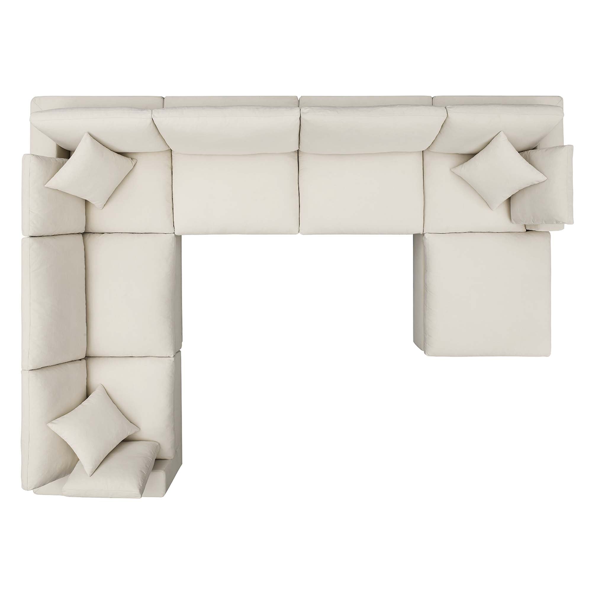 Modway EEI-3364 Commix 7-Piece Down Filled Overstuffed Sectional Sofa