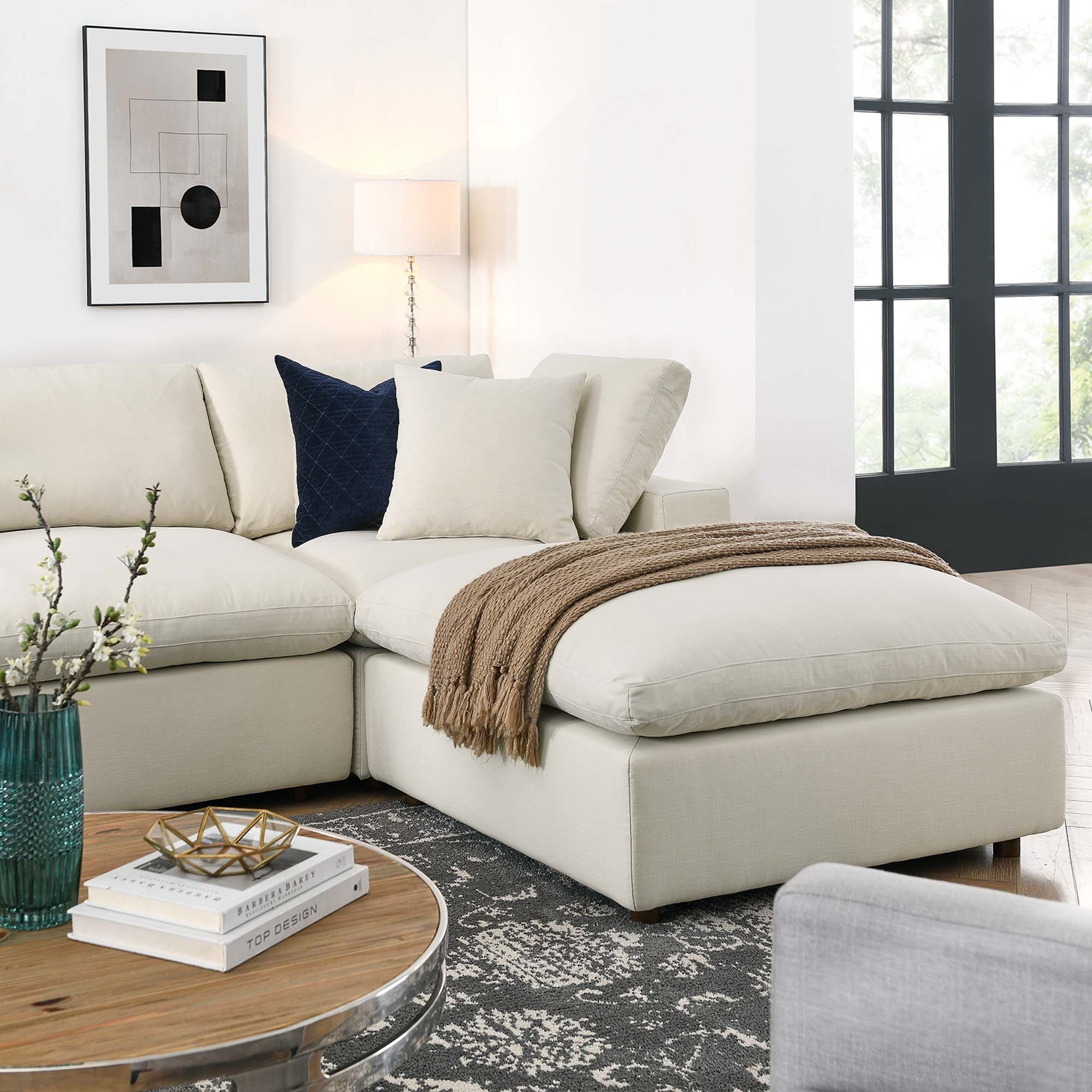 Modway EEI-3364 Commix 7-Piece Down Filled Overstuffed Sectional Sofa