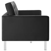 Modway Loft Tufted Vegan Leather Sofa