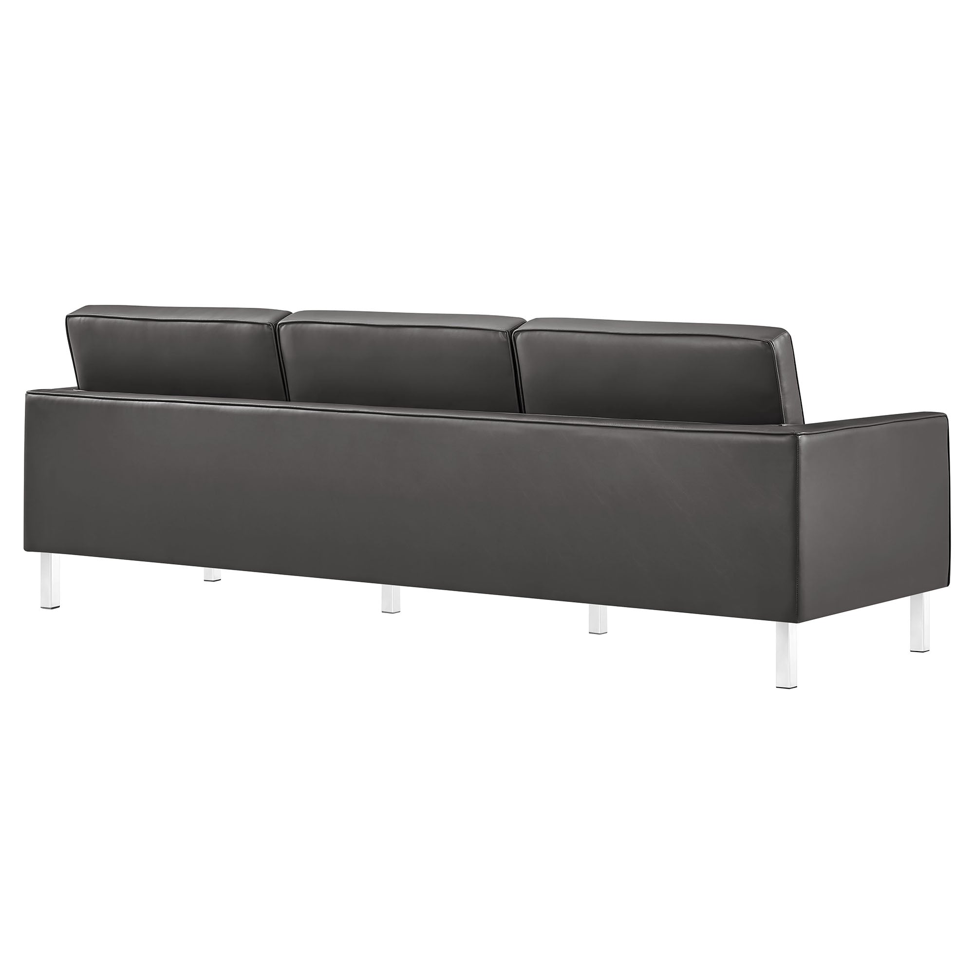 Modway Loft Tufted Vegan Leather Sofa and Ottoman Set