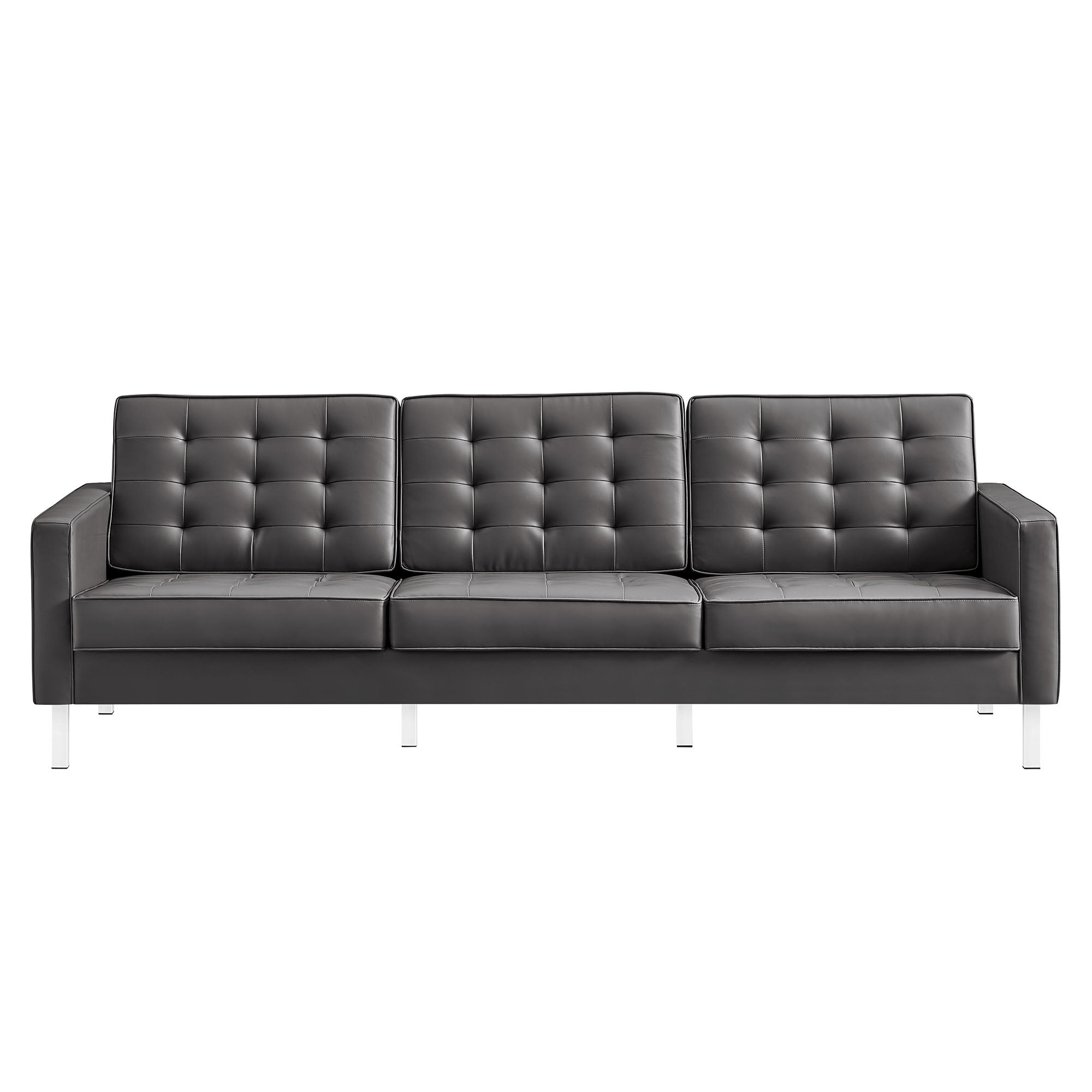 Modway Loft Tufted Vegan Leather Sofa