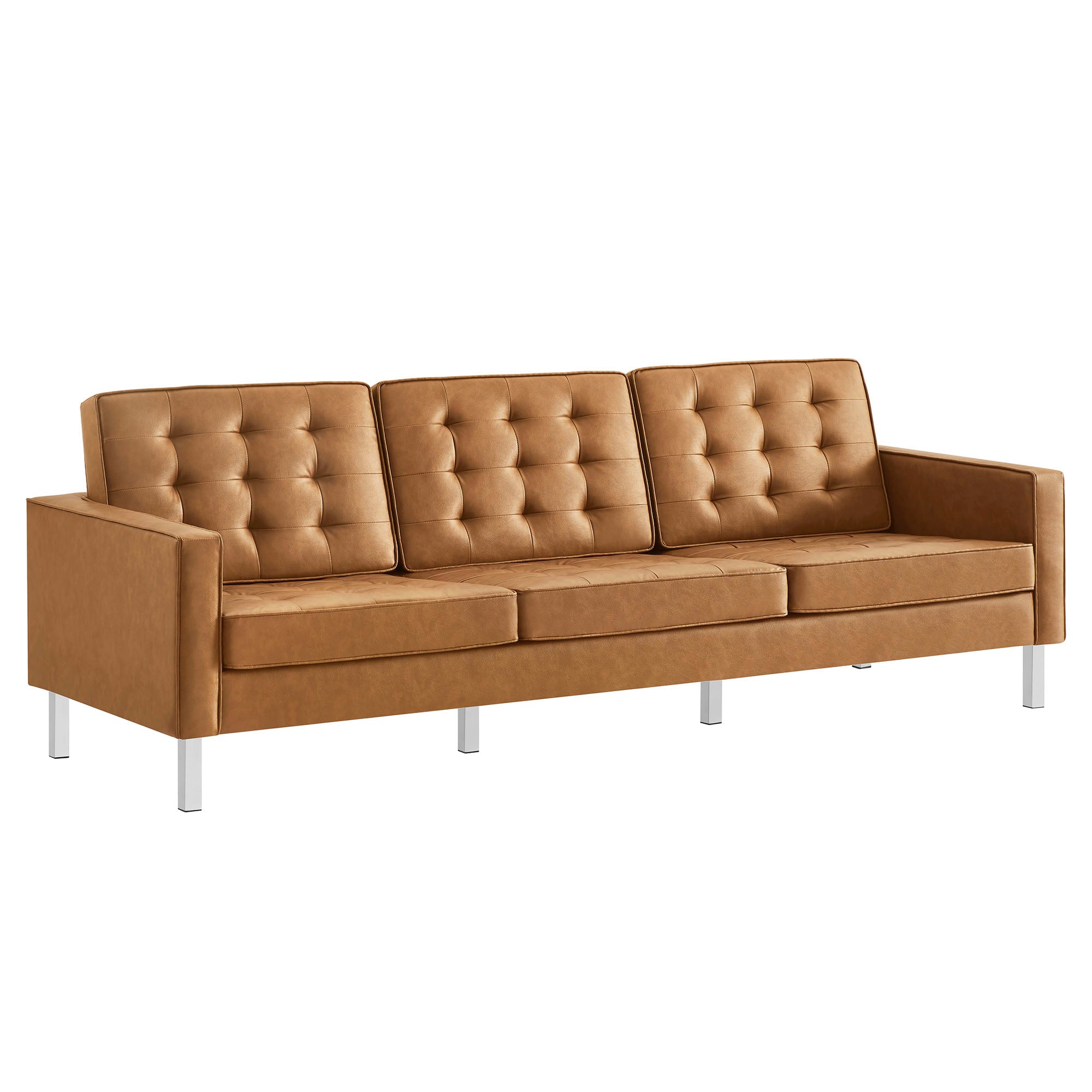 Modway Loft Tufted Vegan Leather Sofa