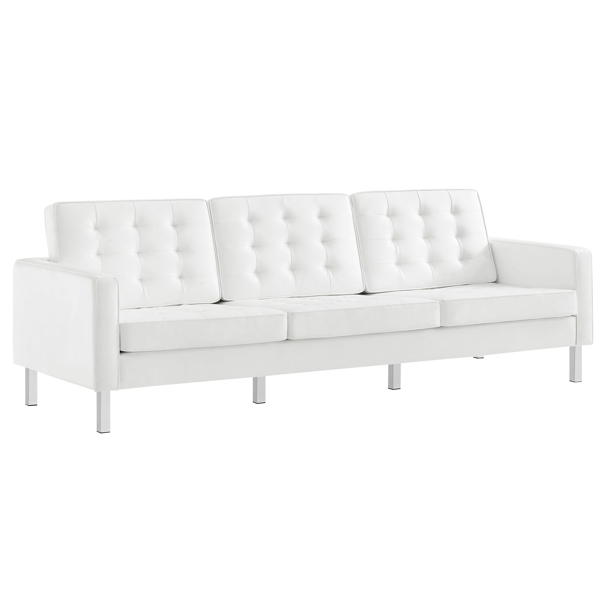 Modway Loft 2-Piece Tufted Vegan Leather Furniture Set