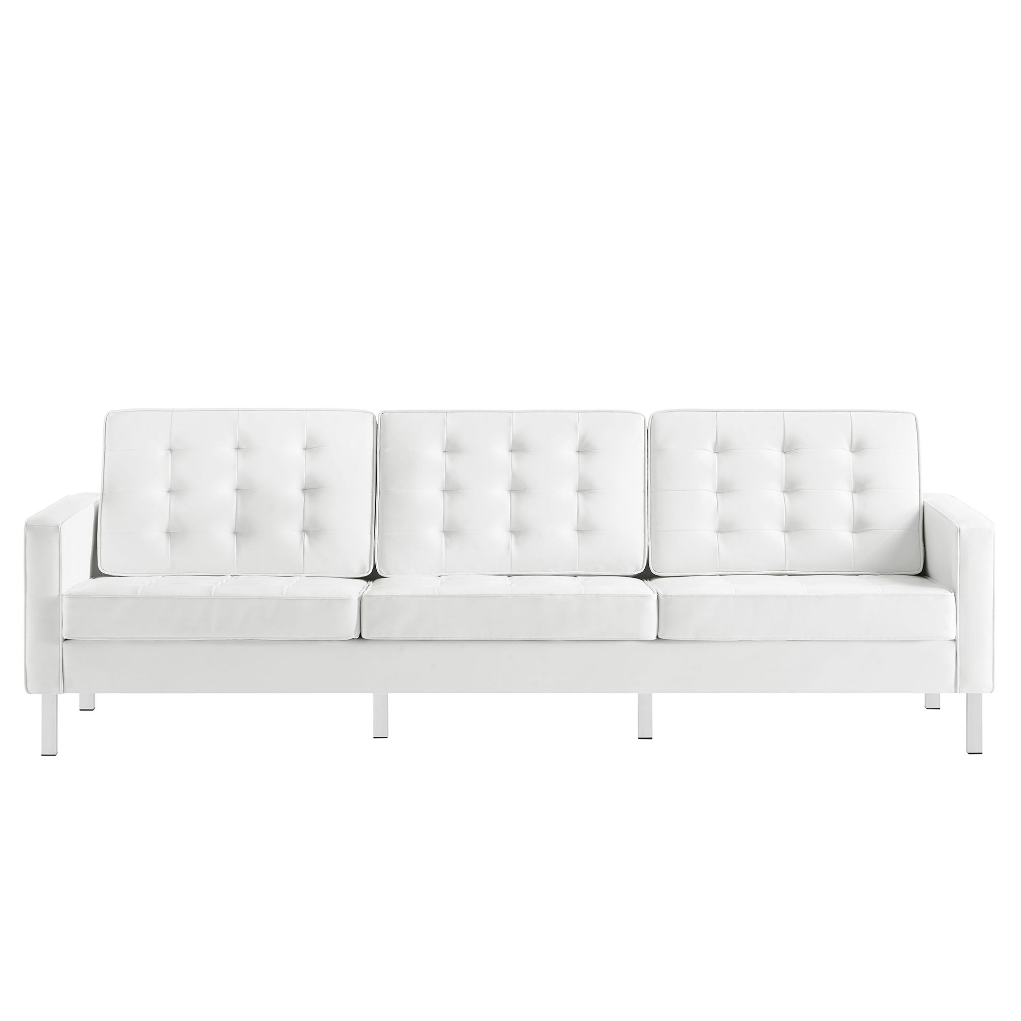 Modway Loft 2-Piece Tufted Vegan Leather Furniture Set