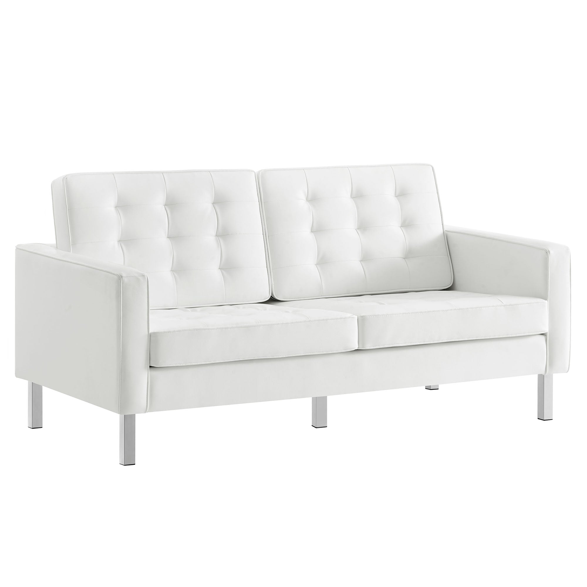 Modway Loft 2-Piece Tufted Vegan Leather Furniture Set