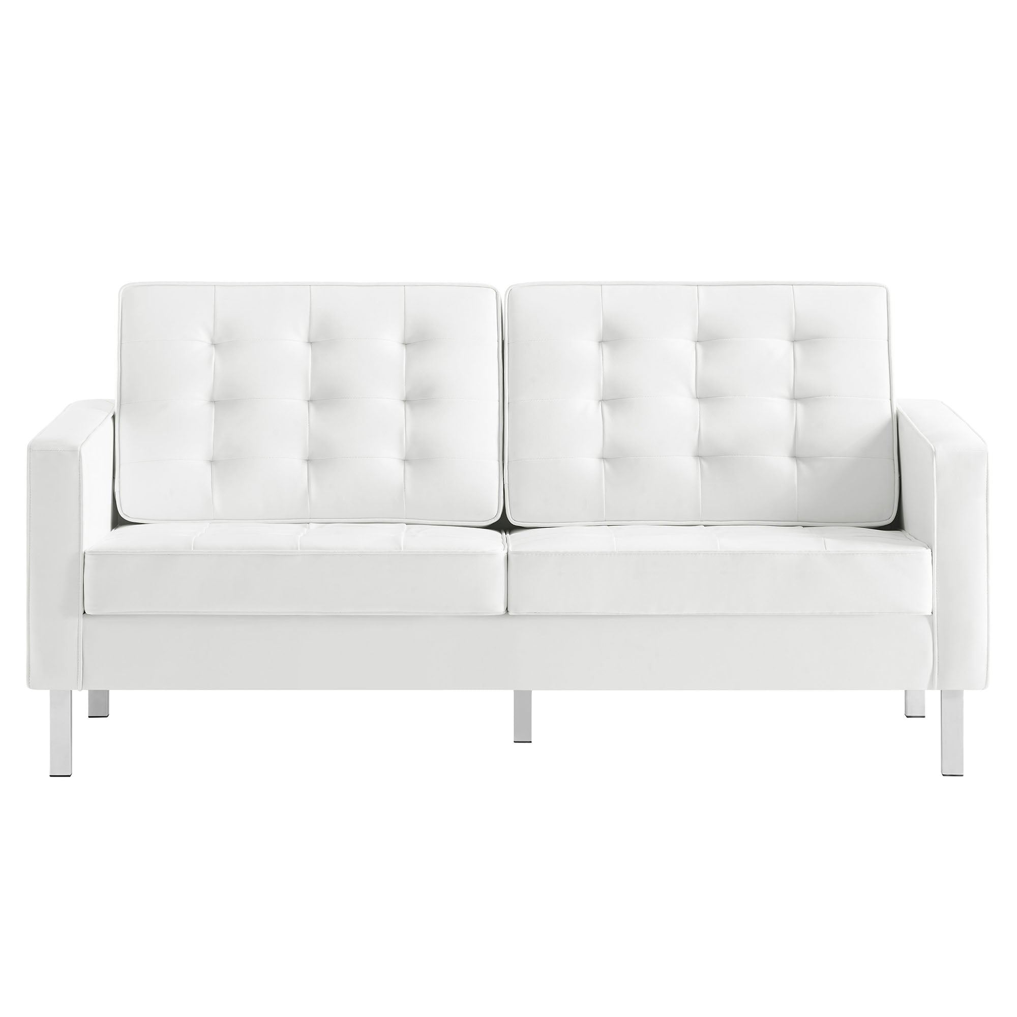 Modway Loft Tufted Vegan Leather Loveseat