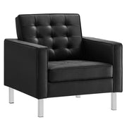 Modway Loft Tufted Vegan Leather Armchair